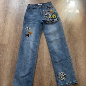 Blue Jeans with Fun Patches